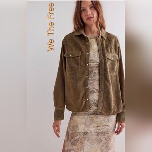 We The Free Hideaway Cord Roscoe Bermuda Shirt Size XS NWT